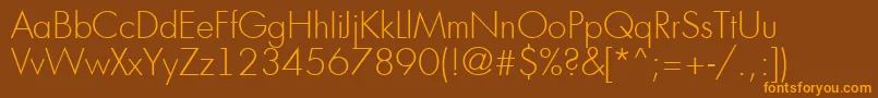 Futur16 Font – Orange Fonts on Brown Background