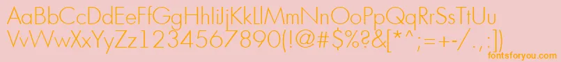 Futur16 Font – Orange Fonts on Pink Background