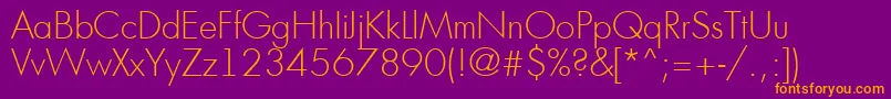 Futur16 Font – Orange Fonts on Purple Background