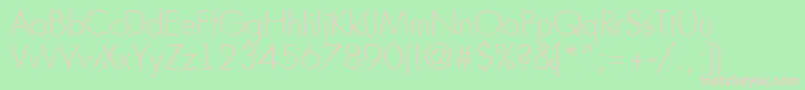 Futur16 Font – Pink Fonts on Green Background