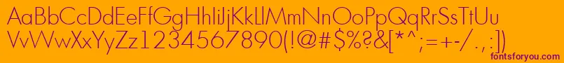 Шрифт Futur16 – фиолетовые шрифты на оранжевом фоне