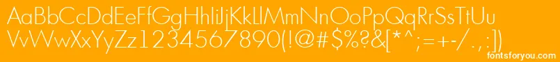 Futur16 Font – White Fonts on Orange Background