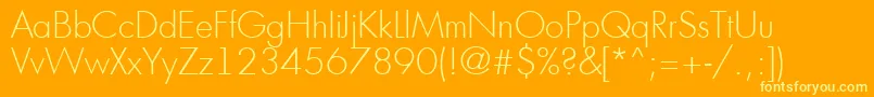 Futur16 Font – Yellow Fonts on Orange Background