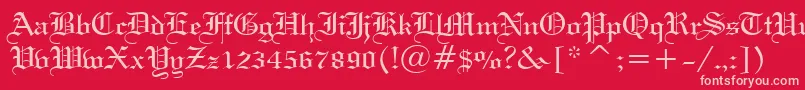 Wedtxtn Font – Pink Fonts on Red Background