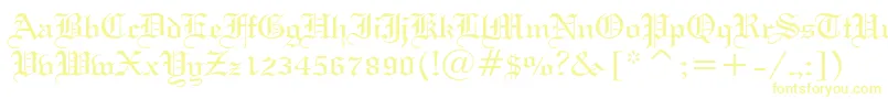 Wedtxtn Font – Yellow Fonts on White Background