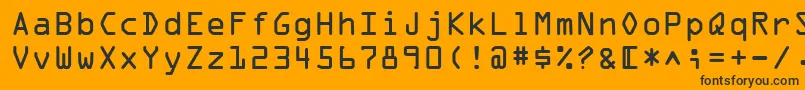 Шрифт OcrOnectt – чёрные шрифты на оранжевом фоне