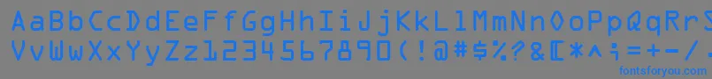 OcrOnectt-Schriftart – Blaue Schriften auf grauem Hintergrund