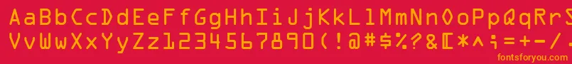 Шрифт OcrOnectt – оранжевые шрифты на красном фоне