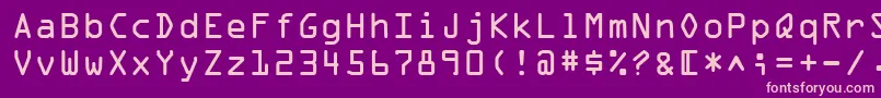 Шрифт OcrOnectt – розовые шрифты на фиолетовом фоне