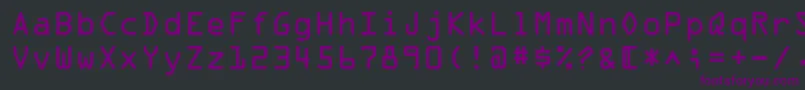OcrOnectt Font – Purple Fonts on Black Background