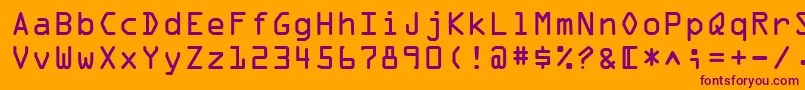 OcrOnectt Font – Purple Fonts on Orange Background