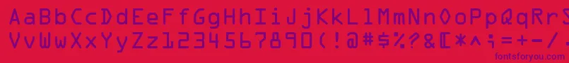 OcrOnectt Font – Purple Fonts on Red Background