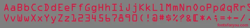 OcrOnectt Font – Red Fonts on Gray Background