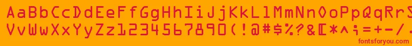 OcrOnectt Font – Red Fonts on Orange Background