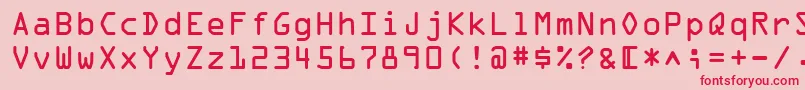 OcrOnectt Font – Red Fonts on Pink Background
