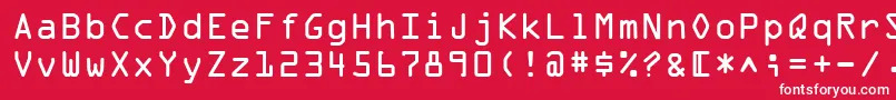 OcrOnectt Font – White Fonts on Red Background