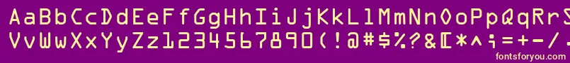 OcrOnectt Font – Yellow Fonts on Purple Background