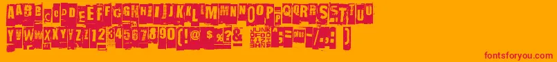 Nastymsg Font – Red Fonts on Orange Background