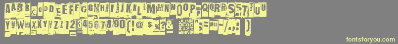 Nastymsg Font – Yellow Fonts on Gray Background