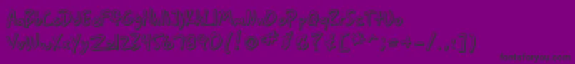 Czcionka SfGrungeSansShadow – czarne czcionki na fioletowym tle