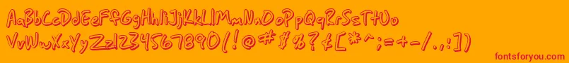 fuente SfGrungeSansShadow – Fuentes Rojas Sobre Fondo Naranja