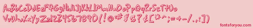 fuente SfGrungeSansShadow – Fuentes Rojas Sobre Fondo Rosa