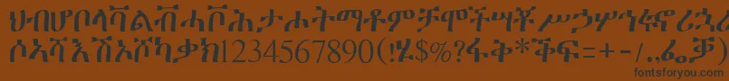 フォントGeeztimesssk – 黒い文字が茶色の背景にあります