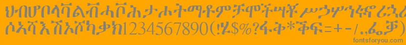 フォントGeeztimesssk – オレンジの背景に灰色の文字