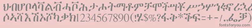 Geeztimesssk-Schriftart – Graue Schriften auf rosa Hintergrund
