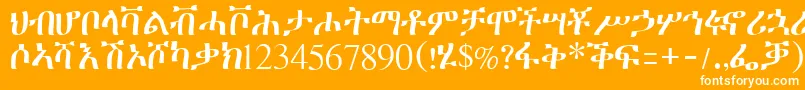Шрифт Geeztimesssk – белые шрифты на оранжевом фоне