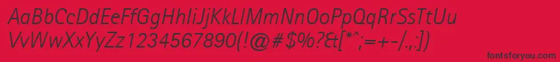 AgfarotissansseriflightItalic Font – Black Fonts on Red Background