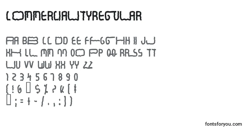 CommercialityRegular Font – alphabet, numbers, special characters