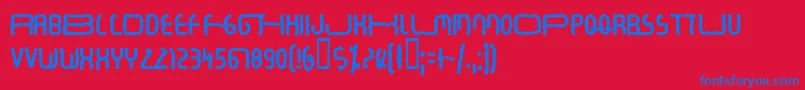 CommercialityRegular Font – Blue Fonts on Red Background