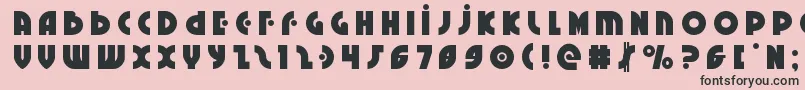 フォントNeuralnomicontitle – ピンクの背景に黒い文字