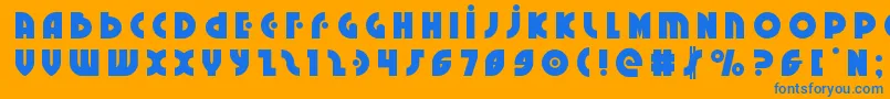 Neuralnomicontitle Font – Blue Fonts on Orange Background