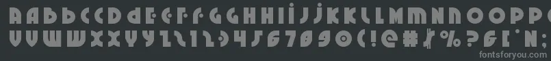 フォントNeuralnomicontitle – 黒い背景に灰色の文字