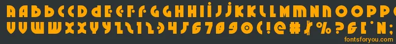 フォントNeuralnomicontitle – 黒い背景にオレンジの文字