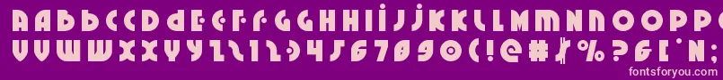 フォントNeuralnomicontitle – 紫の背景にピンクのフォント