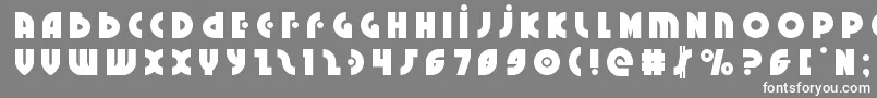 フォントNeuralnomicontitle – 灰色の背景に白い文字