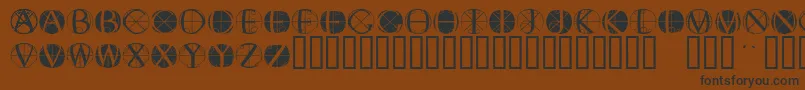 Fisheyebuttons2 Font – Black Fonts on Brown Background