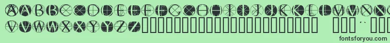 フォントFisheyebuttons2 – 緑の背景に黒い文字
