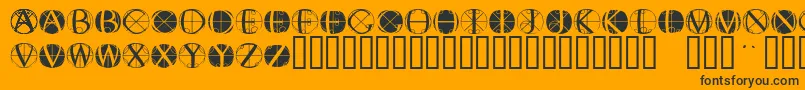 Fisheyebuttons2 Font – Black Fonts on Orange Background