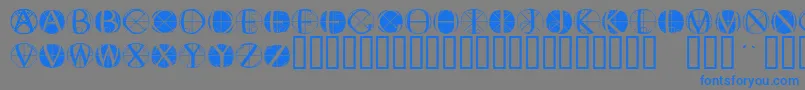 Fonte Fisheyebuttons2 – fontes azuis em um fundo cinza