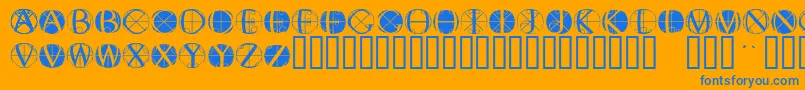 Fisheyebuttons2 Font – Blue Fonts on Orange Background