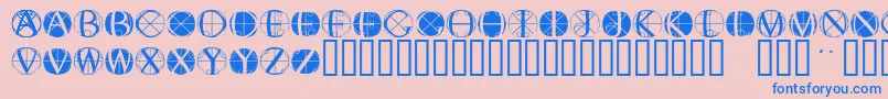 Fisheyebuttons2 Font – Blue Fonts on Pink Background