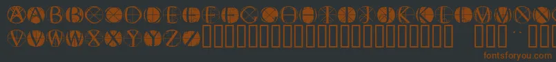 Fisheyebuttons2 Font – Brown Fonts on Black Background