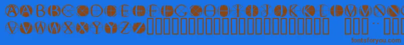 fuente Fisheyebuttons2 – Fuentes Marrones Sobre Fondo Azul
