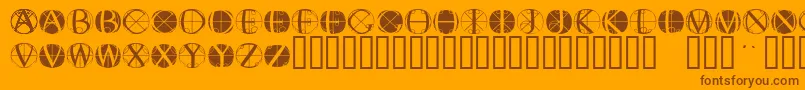 Fisheyebuttons2 Font – Brown Fonts on Orange Background