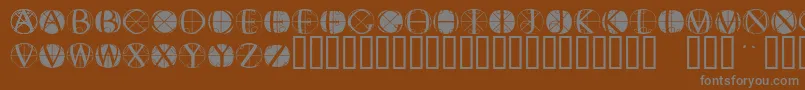 Fisheyebuttons2 Font – Gray Fonts on Brown Background
