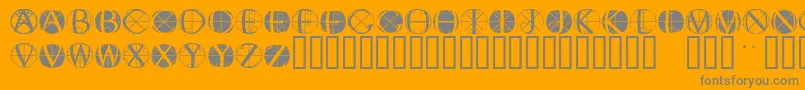 Fisheyebuttons2 Font – Gray Fonts on Orange Background